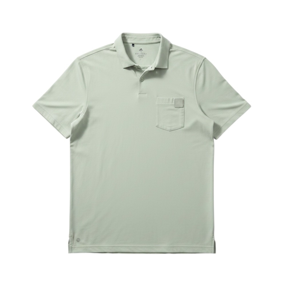 Adidas Polo Shirt Mens Medium Green Go To‎ Aeroready Laurel Oak CC Golf Sarasota
